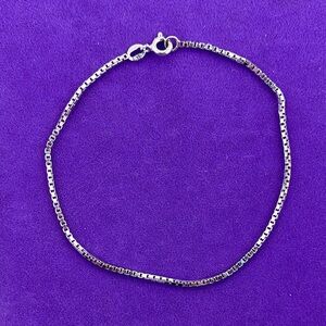 💛 Vintage Vendome Sterling Silver Box Chain Bracelet | Minimalist Layering